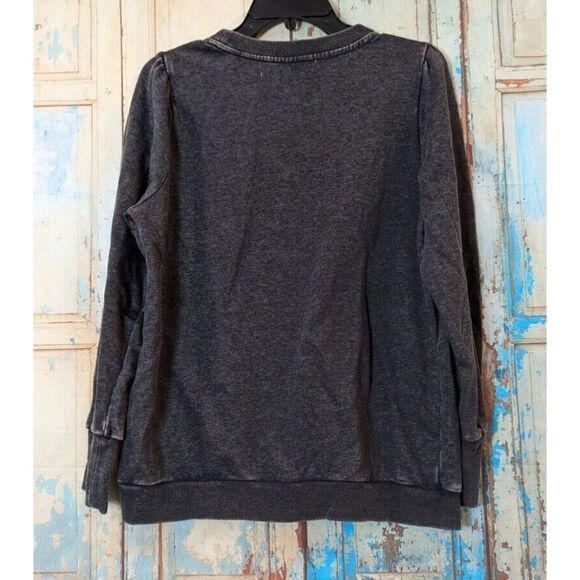 Wit & Wisdom Womens Size Large Gray Crew Neck Long Sleeve Pullover Sweater - Picture 2 of 9